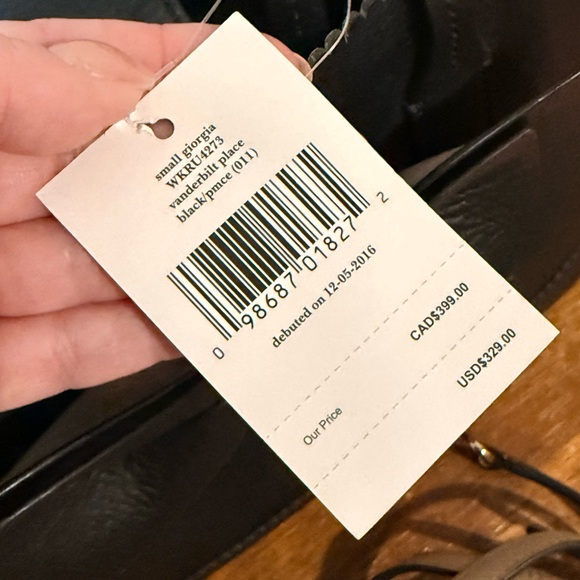 Kate Spade Vanderbilt Place Small Giorgia Bag- Black Pebble Leather NWT - Picture 4 of 11